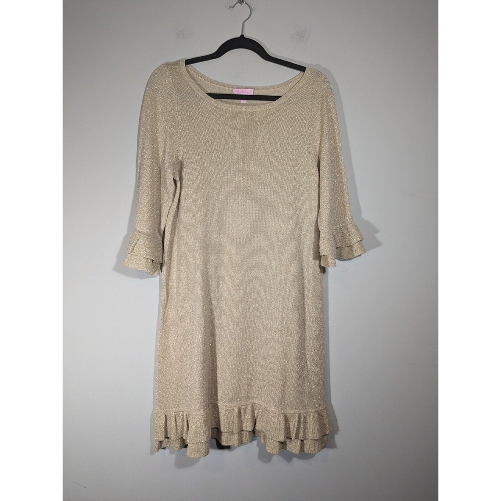 Lilly Pulitzer Cream Ruffle Shift Dress